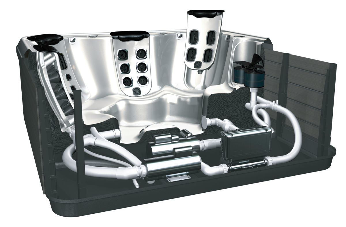 Bullfrog Hot Tub Cross Section Technical View